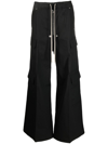 RICK OWENS DRAWSTRING WIDE-LEG TROUSERS