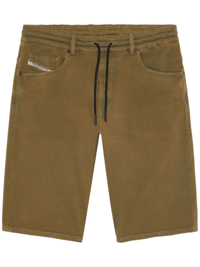 Diesel Chino Shorts In Jogg Jeans In Green