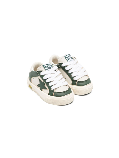 Golden Goose Babies' Panelled Low-top Leather Sneakers In White