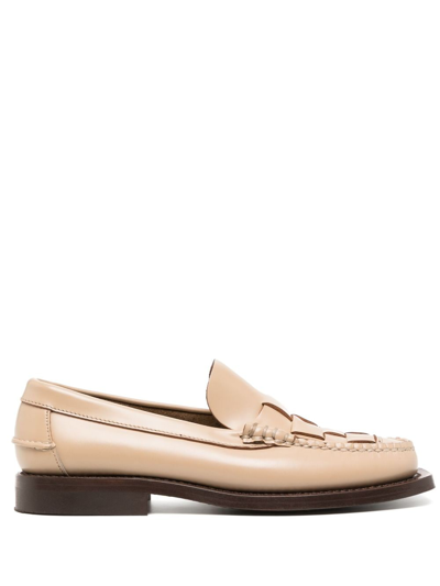 Hereu Nombela Leather Loafers In Beige