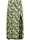 RIXO LONDON SIBILLA 花卉印花中长半身裙