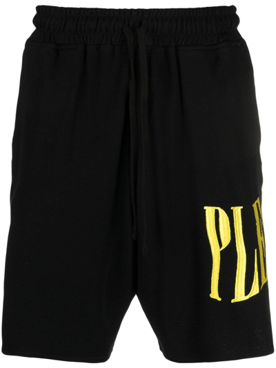 Pleasures Logo Shorts In Black