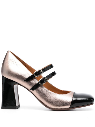 Chie Mihara 80mm Colour-block Leather Pumps In Black