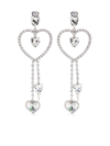 Alessandra Rich Crystal-embellished Drop Earrings In Silver