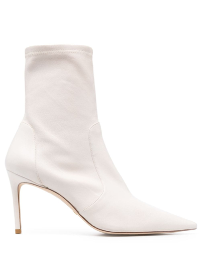 Stuart Weitzman Stretch 100mm Pointed-toe Boots In Neutrals