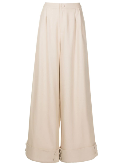 Neriage Lirio Wide-leg Trousers In Neutrals