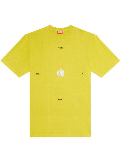 DIESELT-WASH-L9 The world is mine オーバーシルエット Tシャツ Diesel The World Is Mine Tee | Urban Outfitters