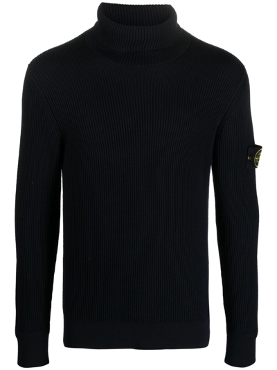 STONE ISLAND COMPASS-PATCH ROLL-NECK JUMPER
