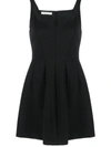 Philosophy Di Lorenzo Serafini Black Technical Stretch Minidress With Flared Skirt For Women In Black