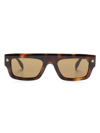Alexander Mcqueen Eyewear Rectangular-frame Sunglasses In Brown