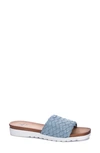 Dirty Laundry Espadrille Slide Sandal In Blue