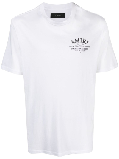 Amiri Logo-print Cotton T-shirt In White