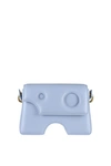 Off-white Luxury Bag   Burrow 22 Shoulder Bag In Light Blue Leather