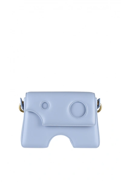 Off-white Luxury Bag   Burrow 22 Shoulder Bag In Light Blue Leather