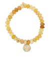 Sydney Evan 14kt Yellow Gold And Diamond Opal Bracelet In Yellow