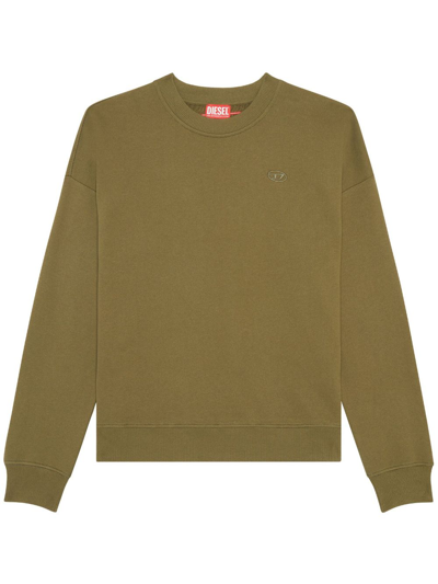 Diesel Oval-d Cotton Sweatshirt In Green