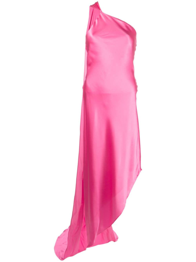 Cult Gaia Trysta One-shoulder Asymmetric Dress In Pink