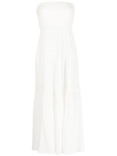 Veronica Beard Mckinney Cotton Maxi Dress In White