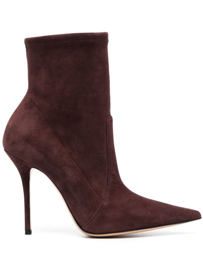 Casadei Blade 120mm Stiletto Boots In Brown