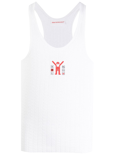 Walter Van Beirendonck Jock Graphic-print Tank Top In White