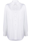 AREA HEART-BIB TUXEDO COTTON SHIRT