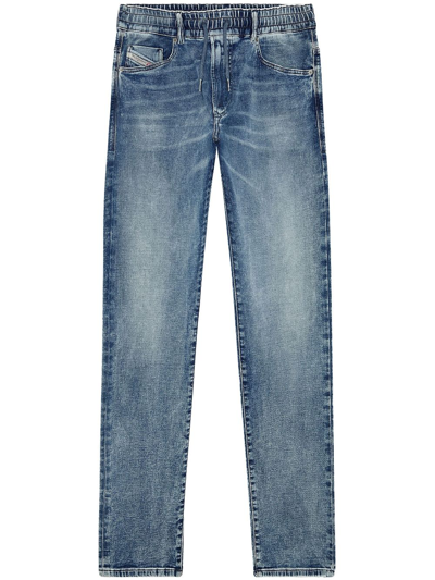 Diesel D-krooley Elasticated-waist Stretch-cotton Jeans In 1