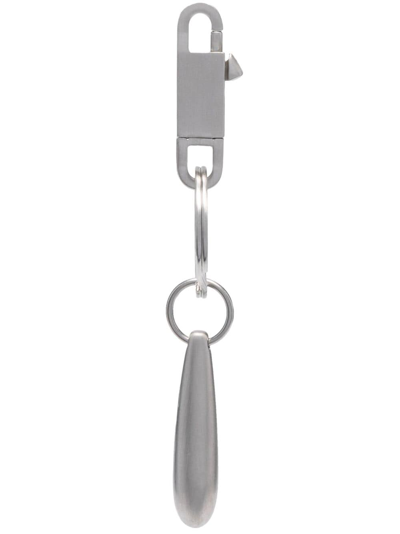 Rick Owens Teardrop Engraved-logo Brass Keyring In 128 Palladio