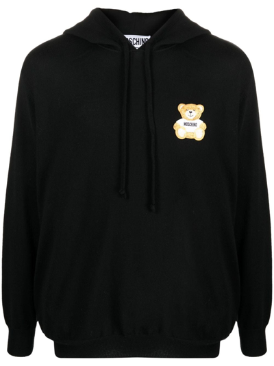 MOSCHINO TEDDY-BEAR VIRGIN WOOL HOODIE