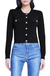 L Agence Toulouse Cardigan In Black