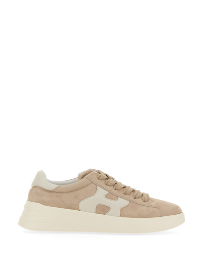 Hogan Rebel Suede Sneakers In Neutrals