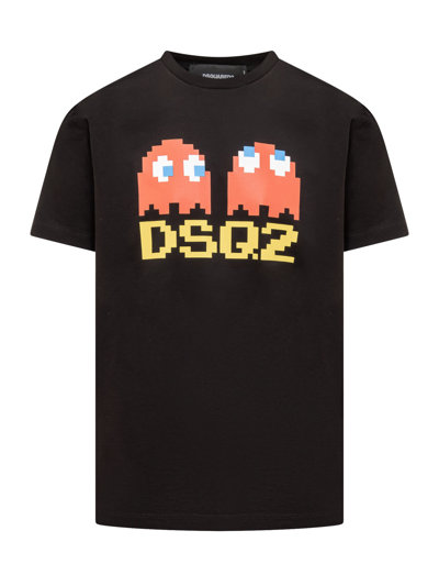 Dsquared2 Pac-man X  T-shirt In Black