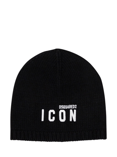 Dsquared2 Icon Beanie In Black