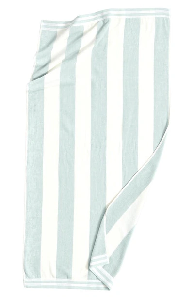Woven & Weft Pastel Cabana Cotton Beach Towel In Light Blue