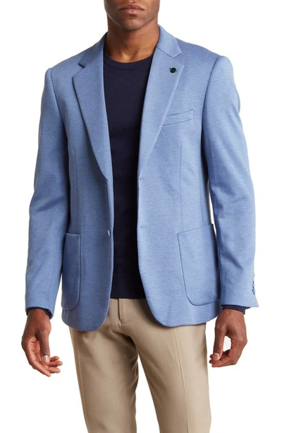 Tom Baine Notch Collar Two-button 4-way Stretch Jacket In Light Blue