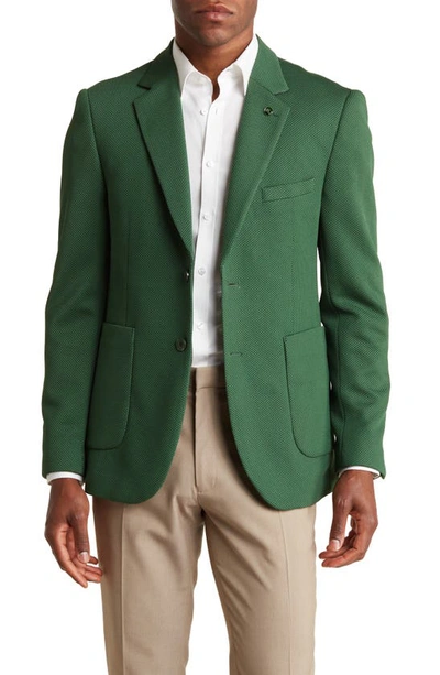 Tom Baine Performance Two-button Waffle Sport Coat In Hunter Green