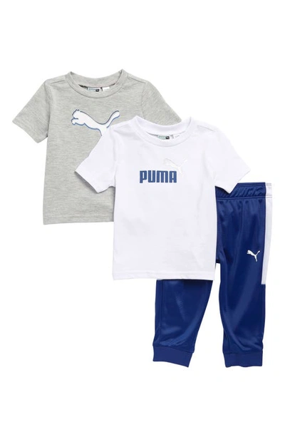 Puma Babies'  Kids' Two T-shirt & Joggers Jersey Tricot Outfit In White Traditional
