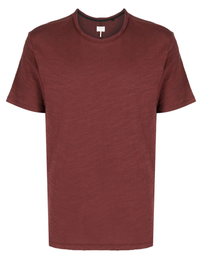 Rag & Bone Round-neck Cotton T-shirt In Maroon