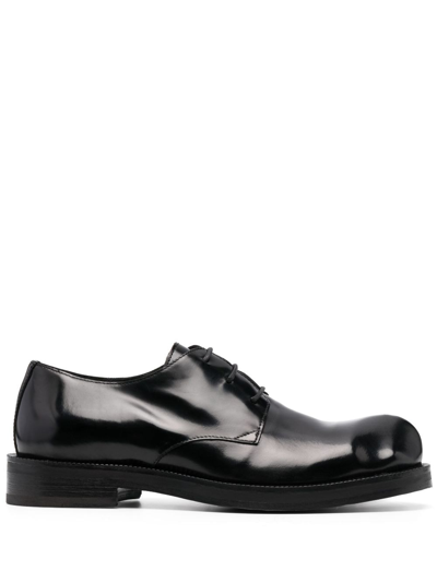 Acne Studios Patent-finish Leather Derby Shoes In Black