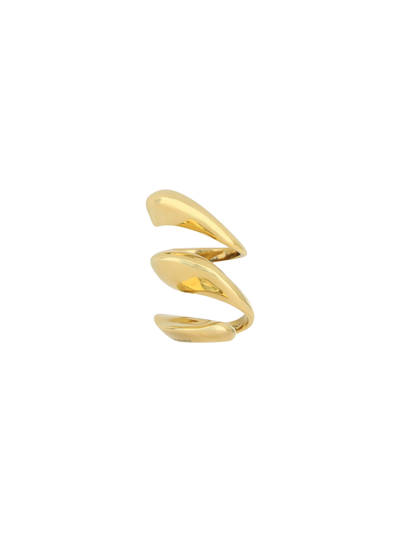 Alexander Mcqueen Twisted Ring In Antique Gold