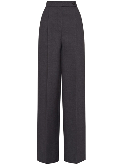 Ferragamo Palazzo Pant In Anthracite