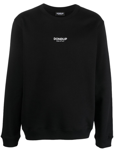 Dondup Logo-print Cotton Sweatshirt In Nero