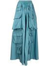 Cynthia Rowley High-waist Cargo Skirt In Blue