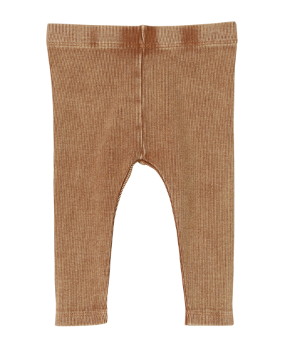 Cotton On Baby Girls The Row Rib Skinny Leggings In Taupy Brown Wash