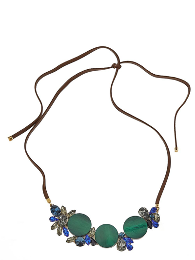 Marni Leather Necklace In Multi