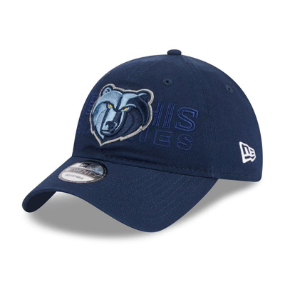 New Era Navy Memphis Grizzlies 2023 Nba Draft 9twenty Adjustable Hat In Navy/white