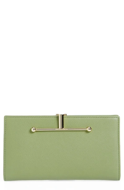 Strathberry Small Melville Leather Bifold Wallet In Olive