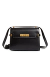 Saint Laurent Manhattan Small Leather Shoulder Bag In Noir