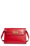 Saint Laurent Manhattan Clasp-fastening Shoulder Bag In Rouge Eros