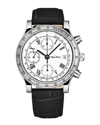 Paul Picot Telemeter Chronograph Automatic White Dial Men's Watch P7004a20.113 In Black / White