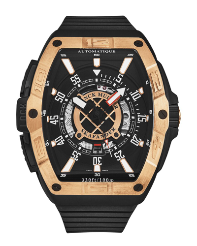 Franck Muller Skafander Mens Automatic Watch 46scskfblkbkgd1 In Black / Gold / Gold Tone / Rose / Rose Gold / Rose Gold Tone